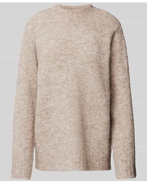 Moves Strickpullover mit Woll-Anteil Modell 'Bestina' - Natur