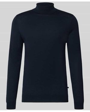 Matíníque Slim Fit Rollkragenpullover aus reiner Baumwolle - Blau