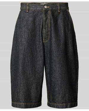 Review Baggy Fit Jeans Shorts mit Gürtelschlaufen - Schwarz