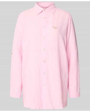 Banana Moon Relaxed Fit Hemdbluse mit floralem Print Modell 'Zelena' - Pink