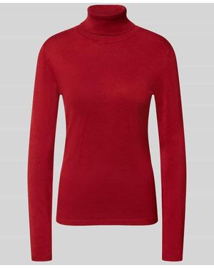 Ichi Strickpullover mit Rollkragen Modell 'MAFA' - Rot