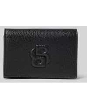 BOSS Portemonnee Met Stitchingdetail - Zwart