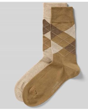 Camano Socken mit elastischem Rippenbündchen im 2er-Pack - Natur