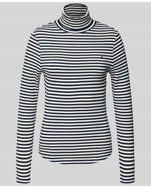 Tommy Hilfiger Slim Fit Langarmshirt aus Viskose-Mix - Grau
