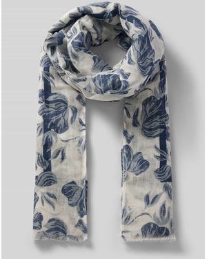 Altea Schal mit floralem Allover-Print Modell 'Hawaii' - Blau