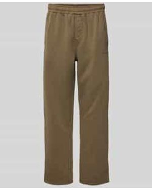 PEGADOR Regular Fit Sweatpants Met Labelstitching - Naturel