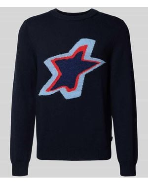 Paul Smith Strickpullover mit gerippten Abschlüssen - Blau