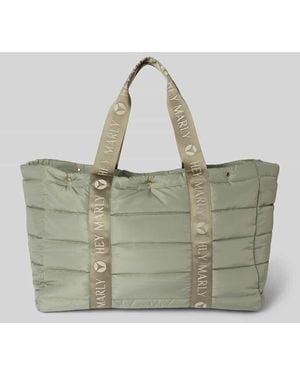 HEY MARLY Shopper mit Steppnähten Modell 'Travel Buddy' - Grau