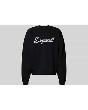 DSquared² Sweatshirt aus reiner Baumwolle - Schwarz