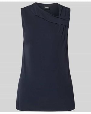 BOSS Slim Fit Top aus reiner Viskose Modell 'Epuete ' - Blau