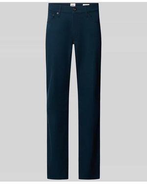 Brax Modern Fit T-Shirt aus Baumwoll-Mix Modell 'Chuck' - Blau