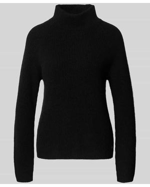 Fynch-Hatton Strickpullover aus Kaschmir mit Stehkragen - Schwarz