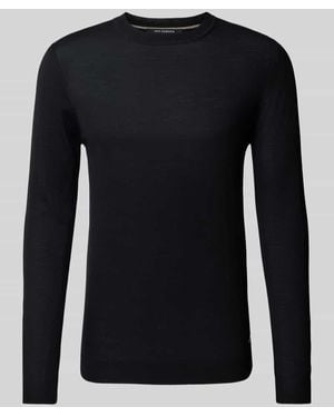 Roy Robson Strickpullover Mit Rundhalsausschnitt - Schwarz