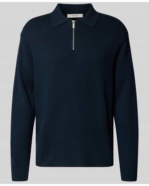 SELECTED Relaxed Fit Strickpullover aus Viskose-Mix Modell 'TELLER' - Blau