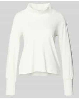 Marc Cain Gebreide Pullover Met Opstaande Kraag - Wit