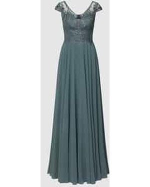 Luxuar Avondjurk Met Siergarnering - Blauw