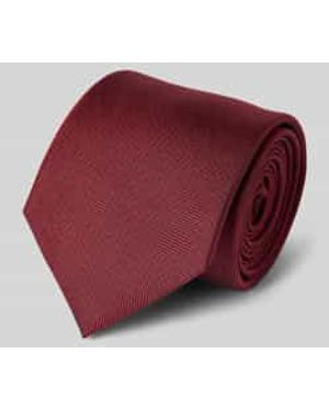 BOSS Stropdas Met Structuurmotief - Rood