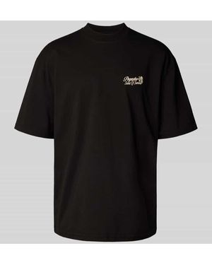 PEGADOR Oversized T-Shirt mit Label-Print - Schwarz