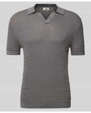 DRYKORN Regular Fit Poloshirt Met V-hals - Grijs