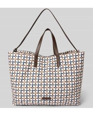 Bugatti Shopper mit Label-Patch Modell 'Finn' - Mettallic