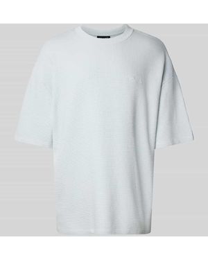 PEGADOR Oversized T-Shirt mit Label-Stitching - Weiß