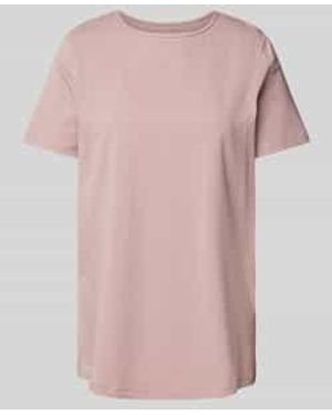Sloggi T-shirt Met Geribde Ronde Hals - Roze