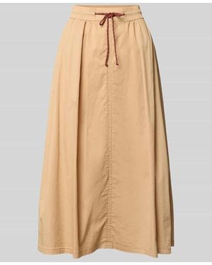 Mos Mosh Midirock mit Eingrifftaschen Modell 'Adine Tivo' - Natur