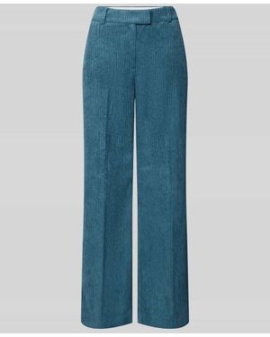 Comma, Wide Fit Hose in Cord-Optik - Blau