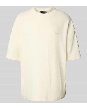 PEGADOR Oversized T-Shirt mit Label-Stitching - Natur