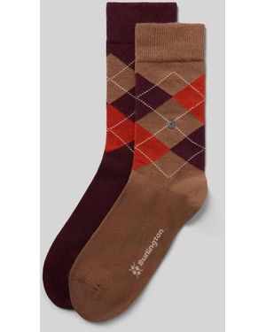 Burlington Socken mit Logo-Detail im 2er-Pack - Braun