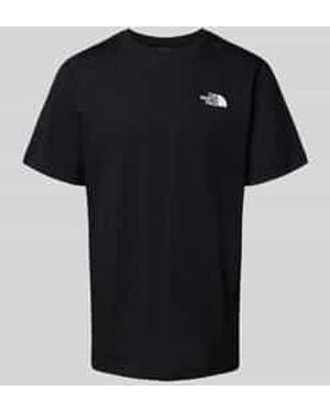 The North Face T-shirt Met Labelprint - Zwart