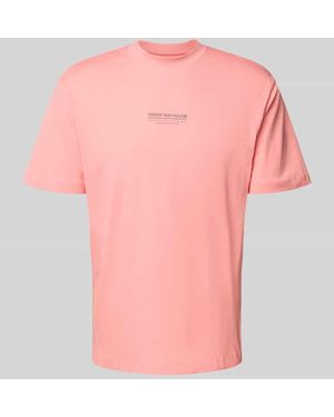 Tom Tailor Relaxed Fit T-Shirt aus reiner Baumwolle - Pink