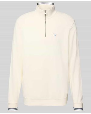 Barbour Slim Fit Sweatshirt aus reiner Baumwolle Modell 'ROSFORD' - Natur
