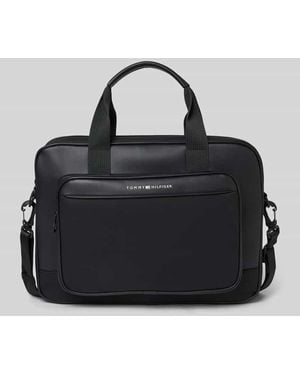 Tommy Hilfiger Laptoptasche mit abnehmbarem, verstellbarem Schulterriemen - Schwarz
