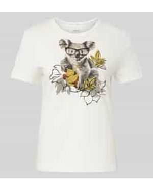 Marc Cain T-shirt Met Motiefprint - Wit