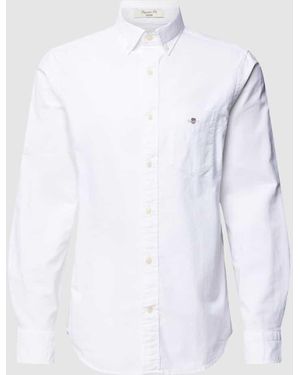 GANT Regular Fit Freizeithemd Mit Brusttasche Modell 'Oxford' - Weiß