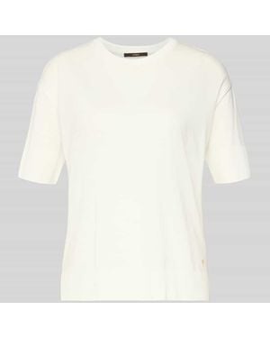 Windsor. Relaxed T-Shirt mit Logo-Applikation - Weiß
