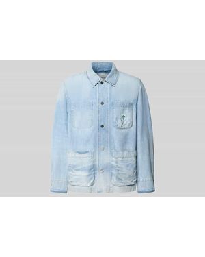 Closed Relaxed Fit Hemdjacke in Denim-Optik - Blau