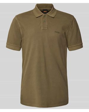 BOSS Regular Fit Poloshirt aus reiner Baumwolle Modell 'PRIME' - Grün