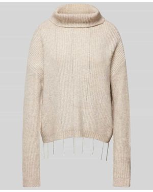 Ouí Strickpullover mit Rollkragen - Natur