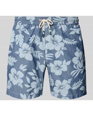 Hartford Regular Fit Badehose mit Gesäßtasche - Blau