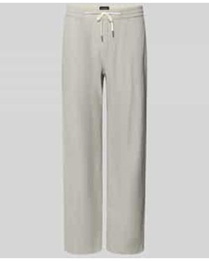 Scotch & Soda Jogpants Van Mix Van Katoen En Linnen Model 'Warren' - Grijs