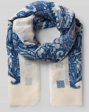 Ouí Schal mit Allover-Paisley-Print - Blau