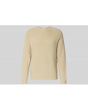 Closed Regular Fit Pullover in Strick-Optik - Natur