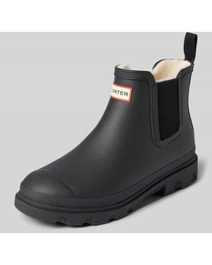 HUNTER Stiefel mit Logo-Detail - Schwarz