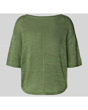 S.oliver Relaxed Fit Pullover mit U-Boot-Ausschnitt - Grün