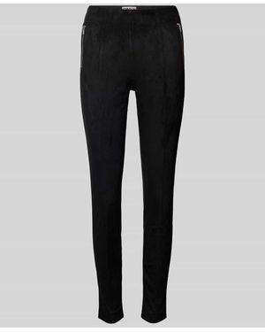 ONLY Slim Fit Leggings in Velours-Optik Modell 'ANGALI LIFE' - Schwarz