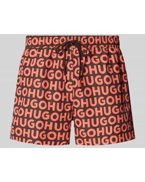 HUGO Badehose mit Tunnelzug Modell 'KALY' - Rot