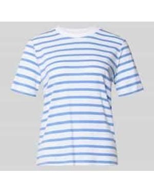 Comma, T-Shirts - Blauw