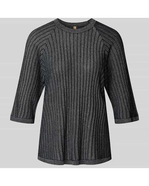 Soya Concept Strickpullover mit gerippten Abschlüssen Modell 'VIOLETTA' - Grau
